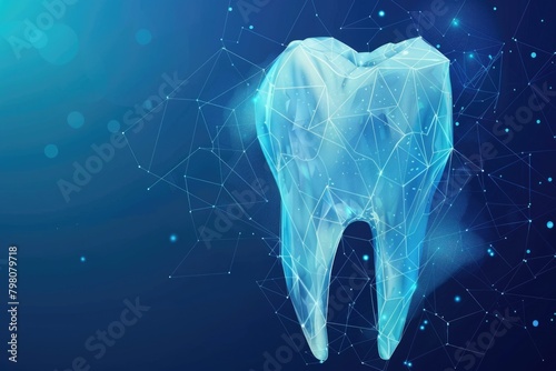 A tooth covered in plastic, suitable for dental concepts photo