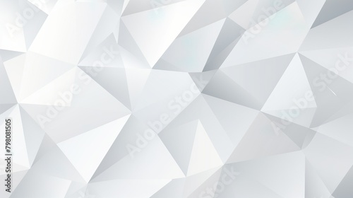 An artistic blend of 3D white triangles creating a serene, abstract, geometric texture signifying cleanliness and calm