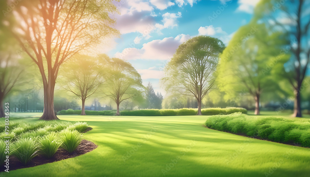 landscape with grass and trees landscape with grass and trees