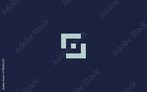 letter s with square logo icon design vector design template inspiration