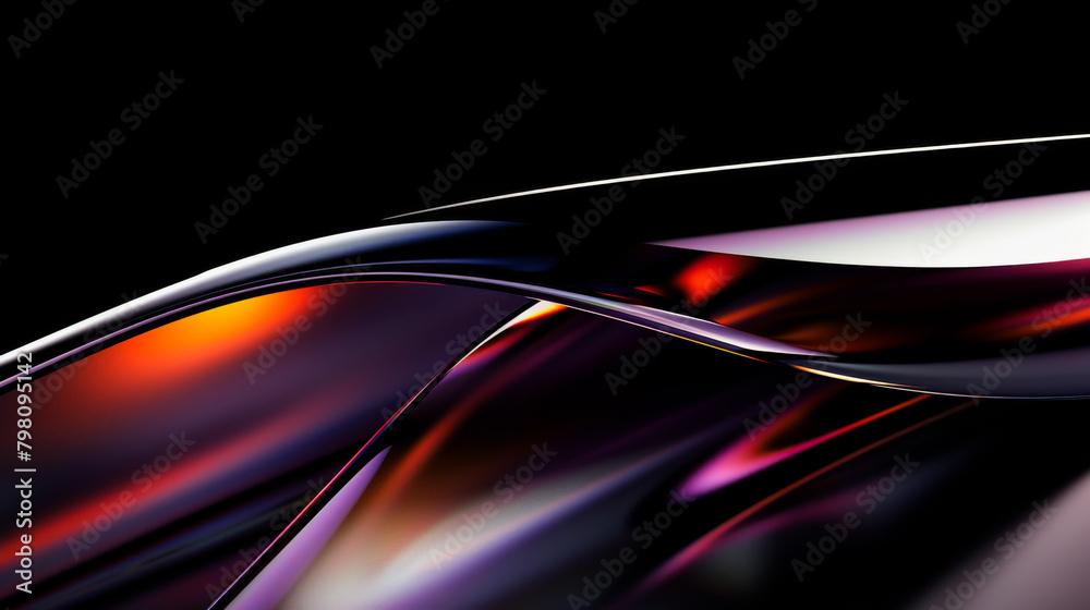 A black and purple image of a wave with a red line. The image has a mood of mystery and intrigue A black and purple image of a wave with a red line. The image has a mood of mystery and intrigue