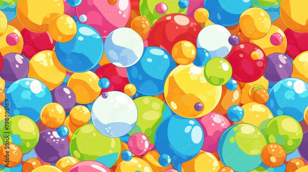 2d illustration of a pattern filled with colorful balls 2d illustration of a pattern filled with colorful balls