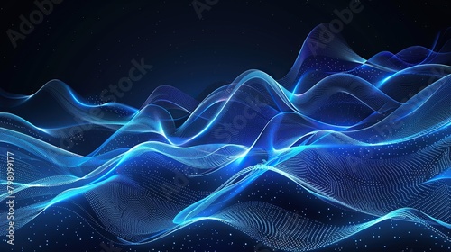 This is an image of a blue and black background with a blue wave pattern in the foreground.
