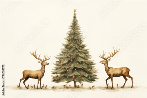 Christmas tree antler animal.