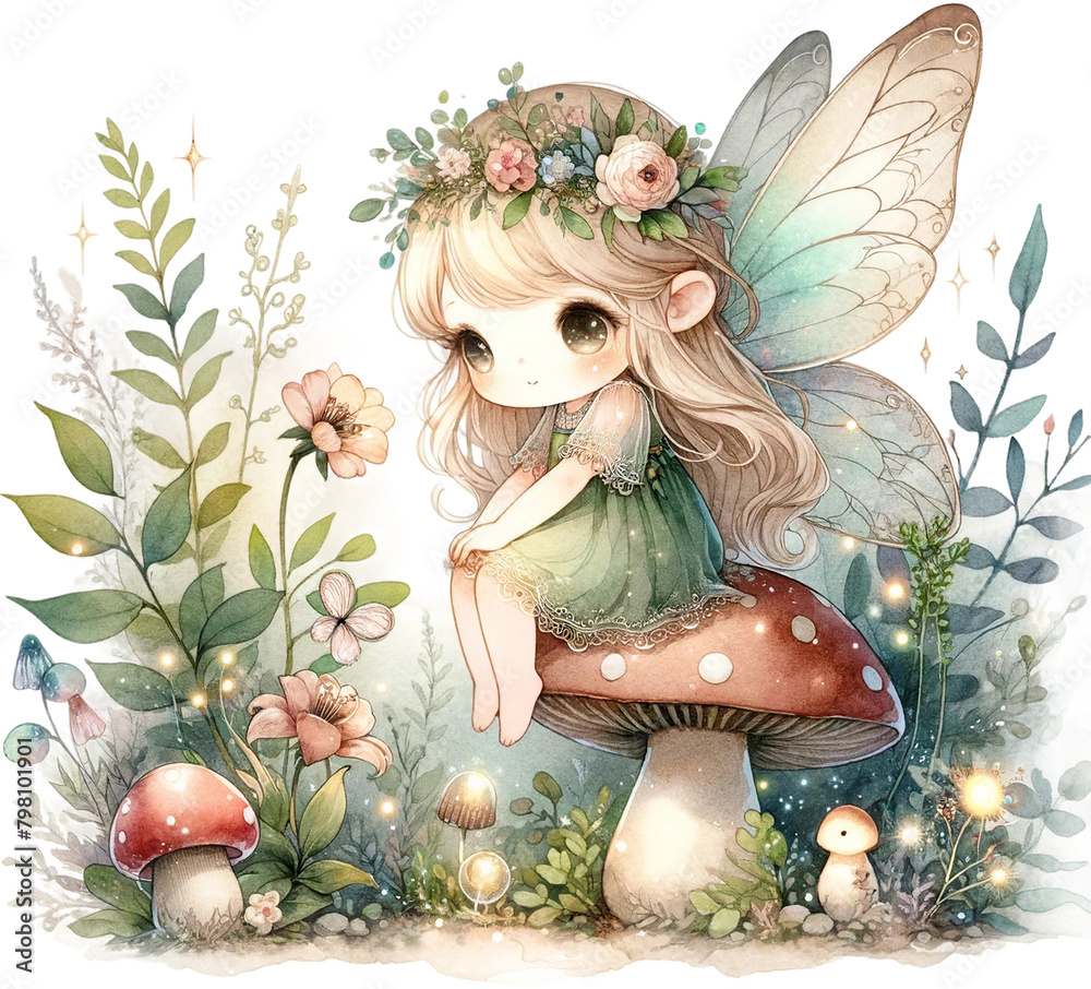 Enchanted Fairy Child in a Magical Garden Illustration
Enchanted Fairy Child in a Magical Garden Illustration
