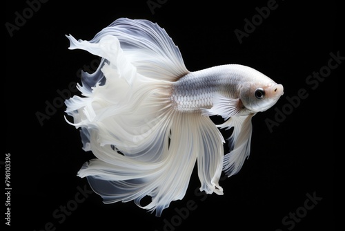 White betta fish animal underwater goldfish.