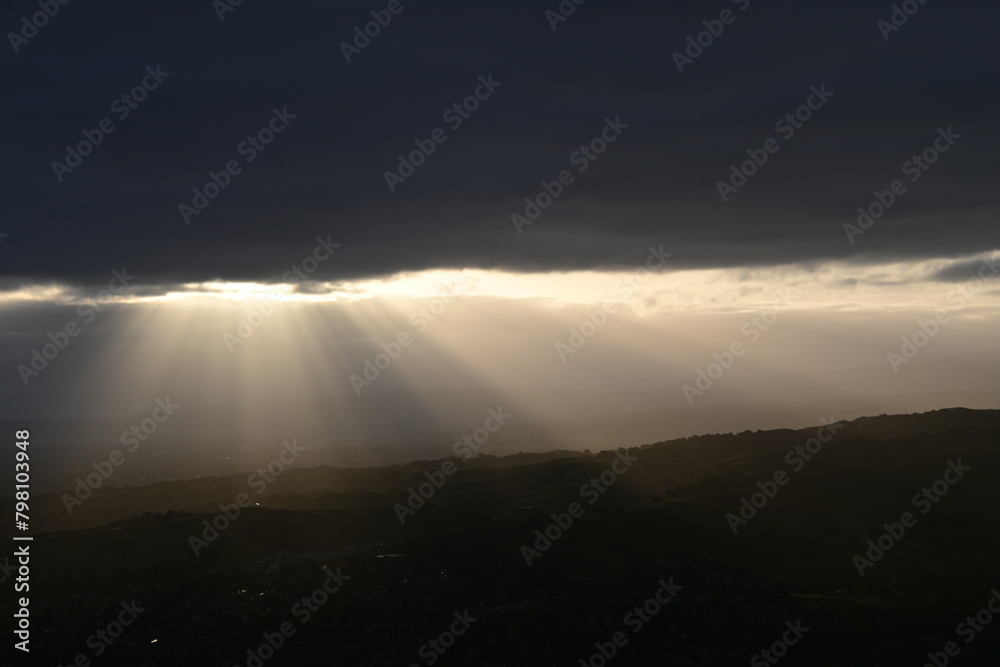 Fototapeta premium sunrise over the mountains