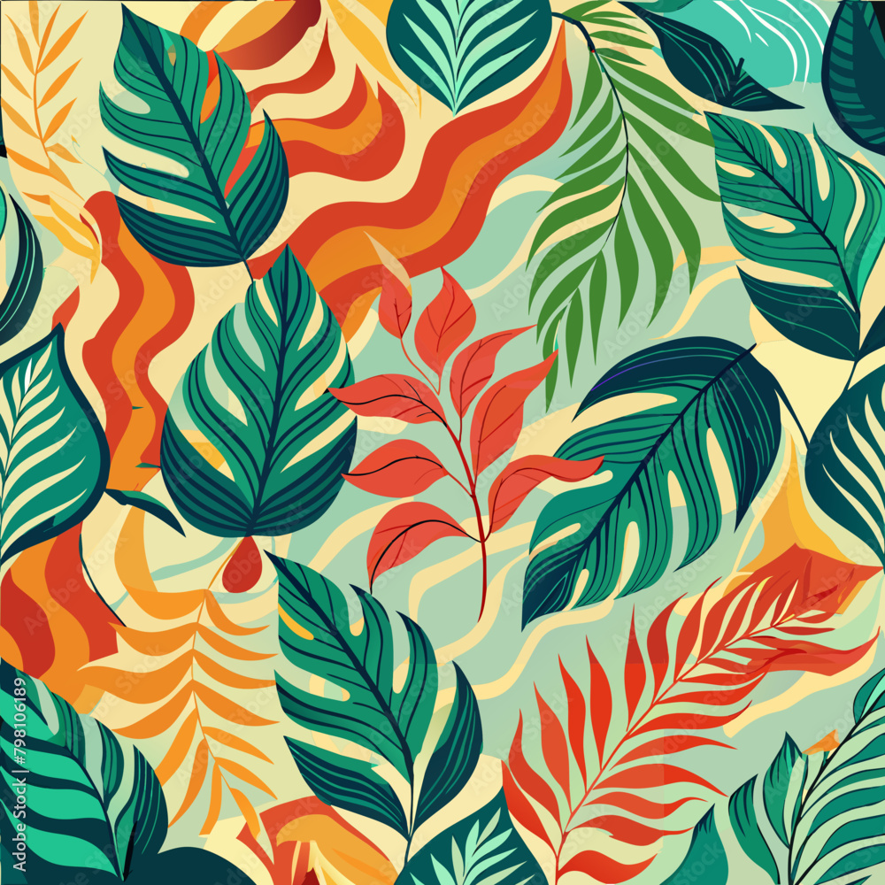 seamless pattern with leaves seamless pattern with leaves