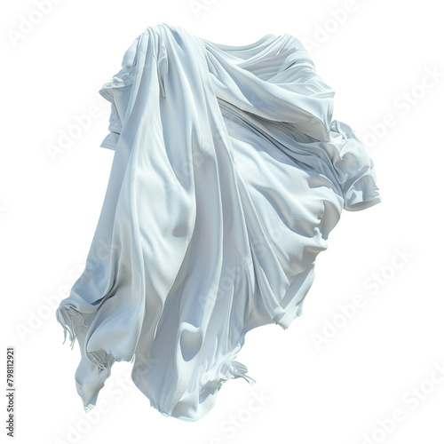 White cloth blowing in the wind