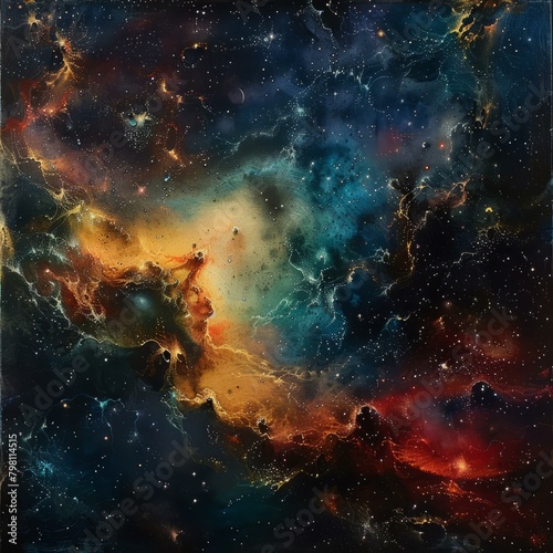 b'Colorful Nebula and Stars' photo