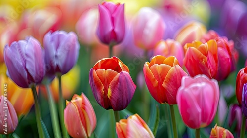 Vibrant and stunning tulips in an array of colors
