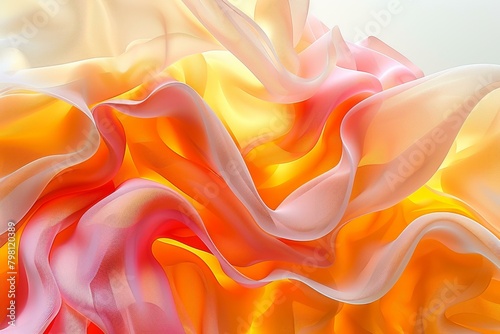 b'Colorful abstract painting with pink, orange and yellow colors'