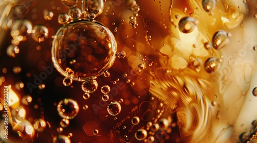 b'Close-up of bubbles in a carbonated beverage'