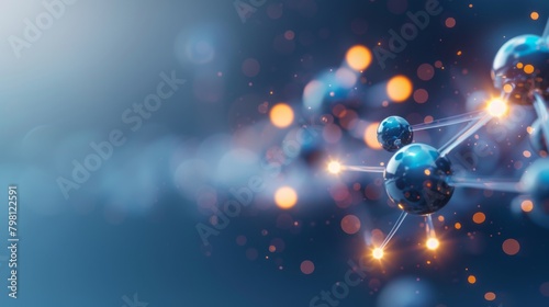 3D rendering of atoms and molecules