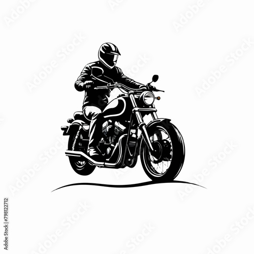 Motorcycle Rider Silhouette Vector