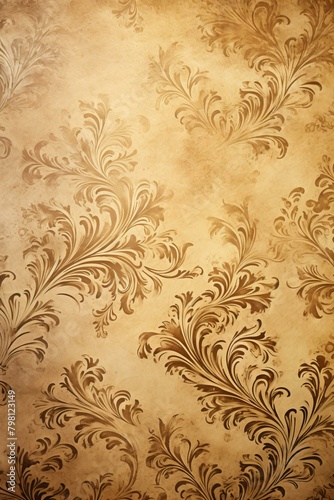 b elegant brown floral ornament seamless pattern 