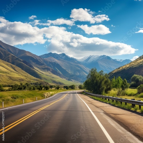 b Road through the mountains 
