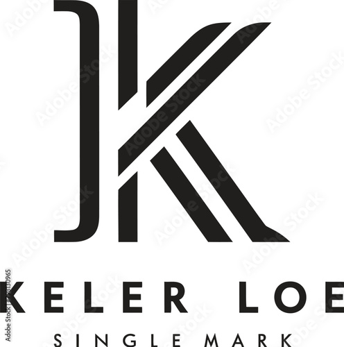 Modern lettermarks K logo template. AI generative. photo