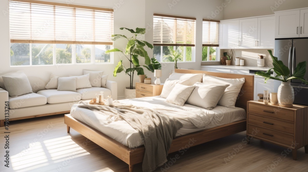 b'Bright and Airy Minimalist Studio Apartment' b'Bright and Airy Minimalist Studio Apartment'
