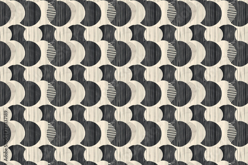 Seamless geometric minimalistic scandinavian pattern