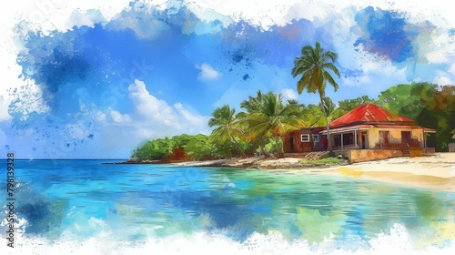 b'Beach house in the tropics'