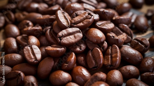 b'Close-up of a pile of coffee beans'