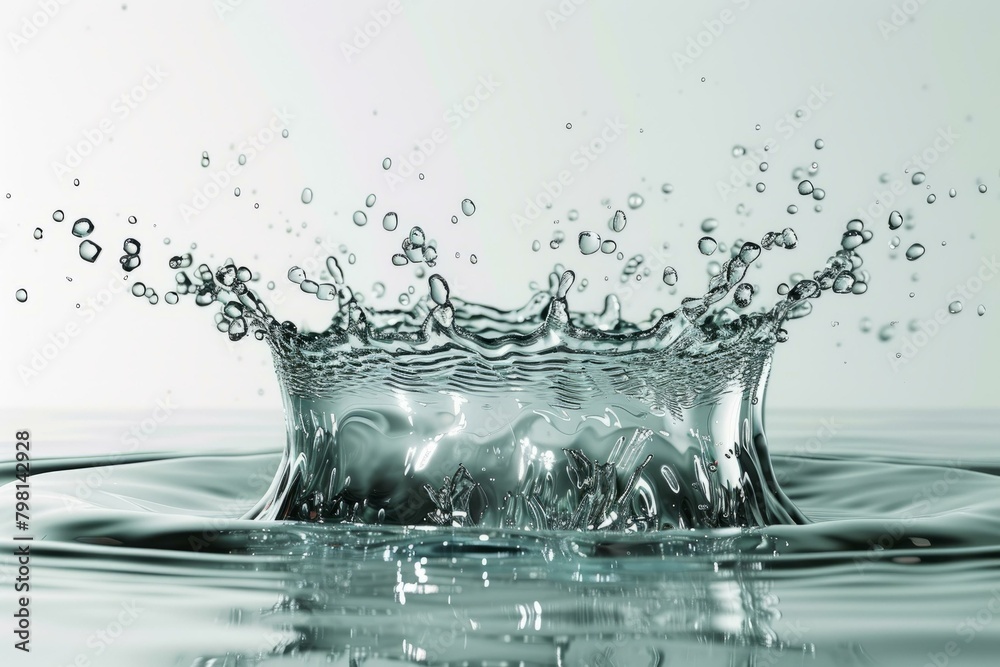 b'Water splash with a crown shape' b'Water splash with a crown shape'