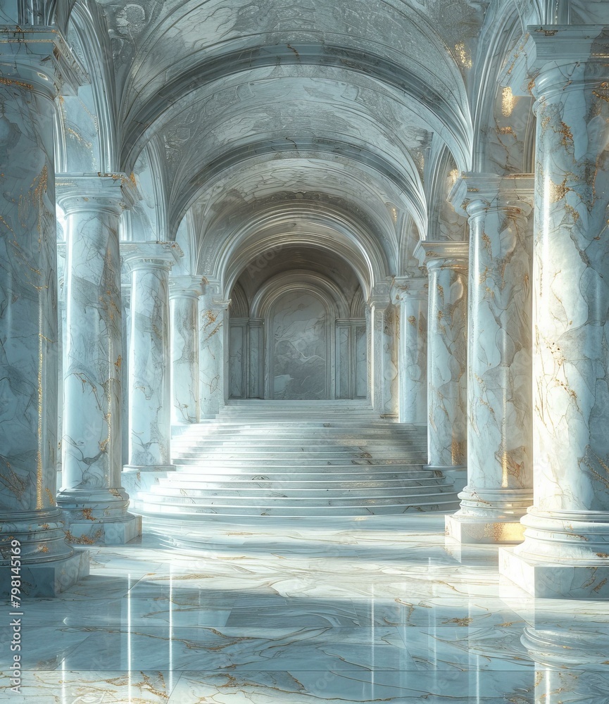 ornate marble hallway