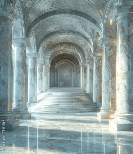 ornate marble hallway