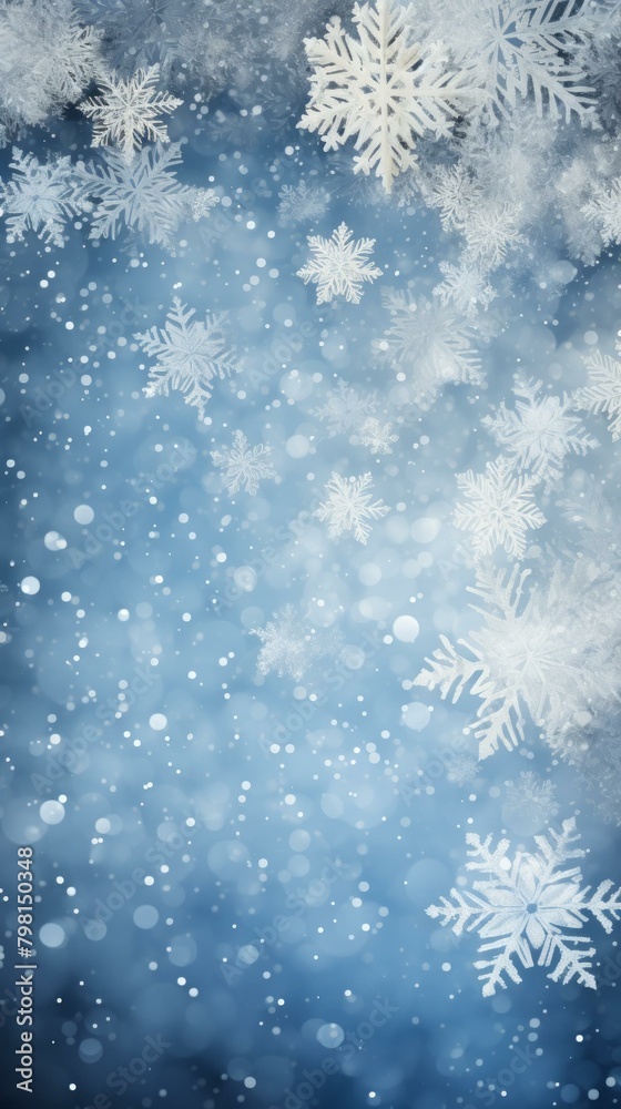 b'Blue and white snowflakes on a blue background' b'Blue and white snowflakes on a blue background'