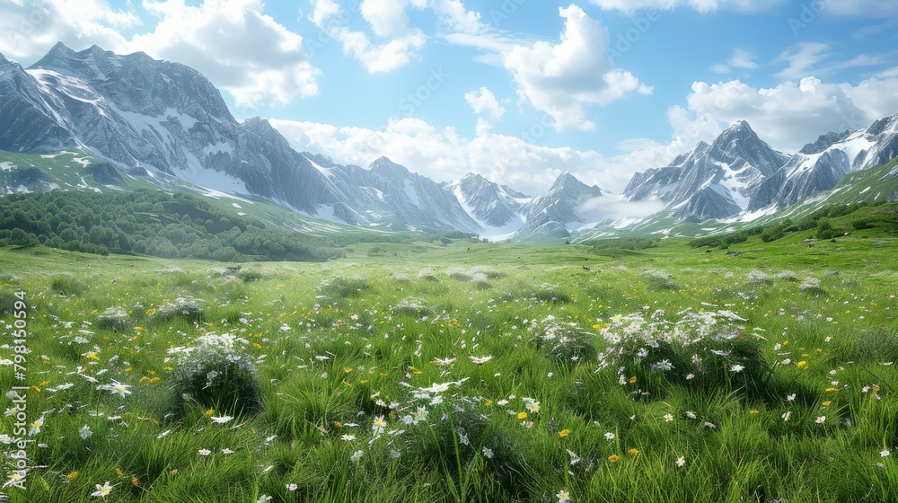 Fototapeta premium Alpine meadow in the mountains