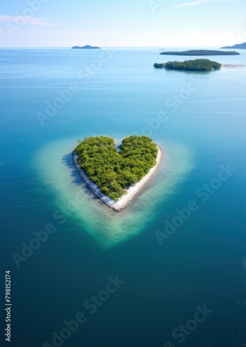 a small island in the middle of the ocean