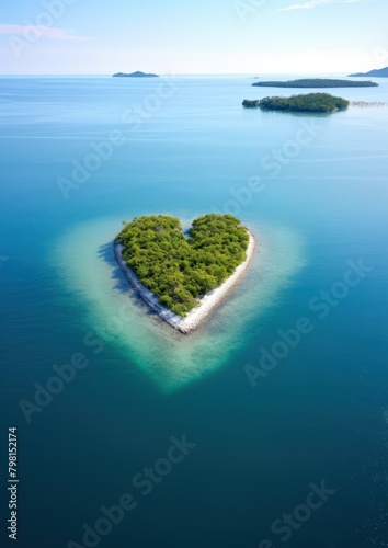 a small island in the middle of the ocean photo