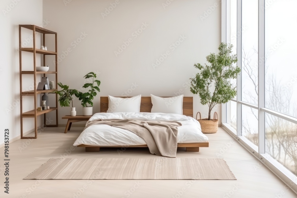 Fototapeta premium Bedroom furniture apartment cushion.