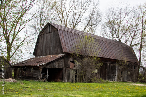 old barn in the field