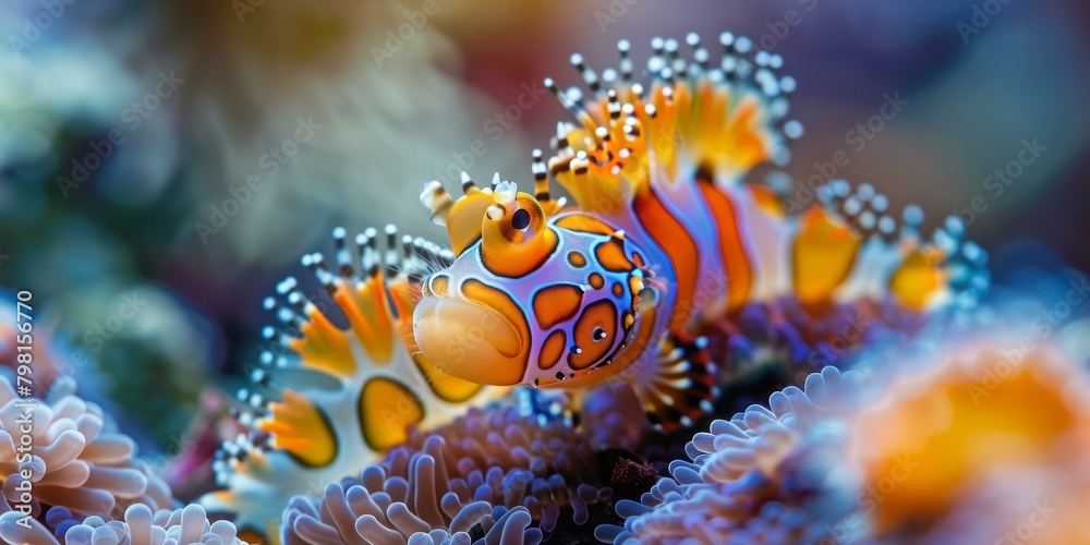 b'A tiny and colorful fish with a big head and a long tail' b'A tiny and colorful fish with a big head and a long tail'