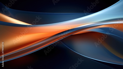 a close up of a blue and orange wavy object
