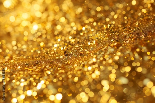 b'Golden glitter texture background'