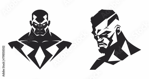 Minimal designs isolated on white background. Vector illustration. AI generated.