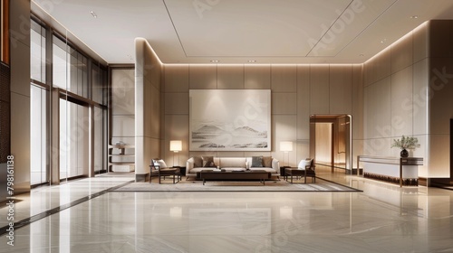 Sophisticated Neutral Lobby with Modern Elegance