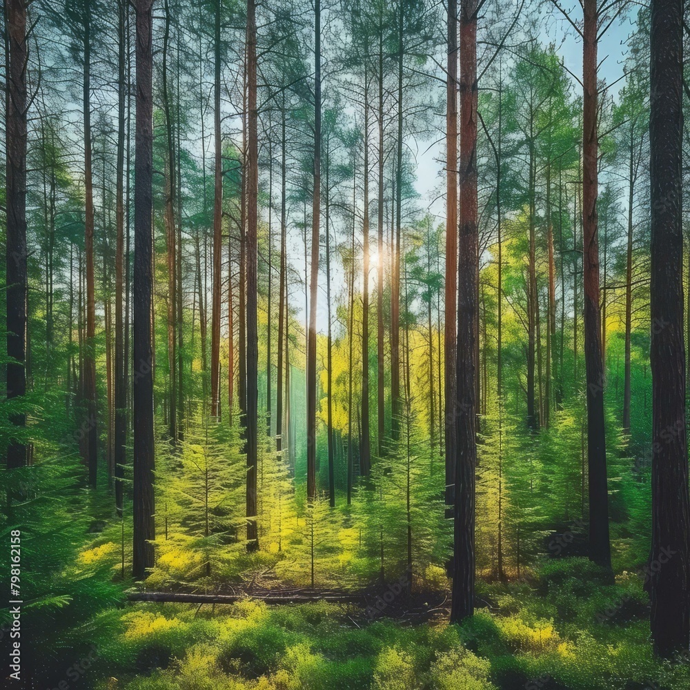 b'The sun shines through the tall trees in the forest' b'The sun shines through the tall trees in the forest'