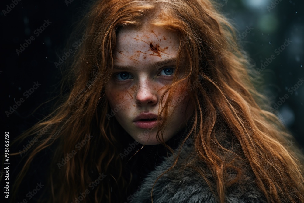 a woman with red hair and freckles a woman with red hair and freckles