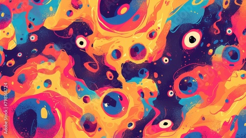 A vibrant and captivating pattern of abstract colors designed for a textured background