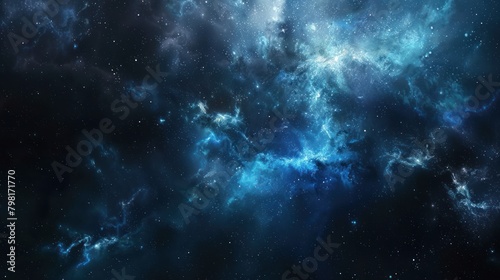 An abstract cosmos background featuring nebulae and galaxies in space  presenting a captivating and otherworldly scene.  