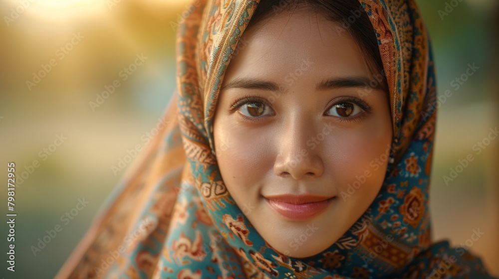 A beautiful muslim woman with hijab A beautiful muslim woman with hijab