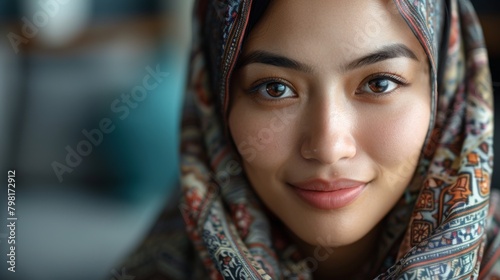 A beautiful muslim woman with hijab