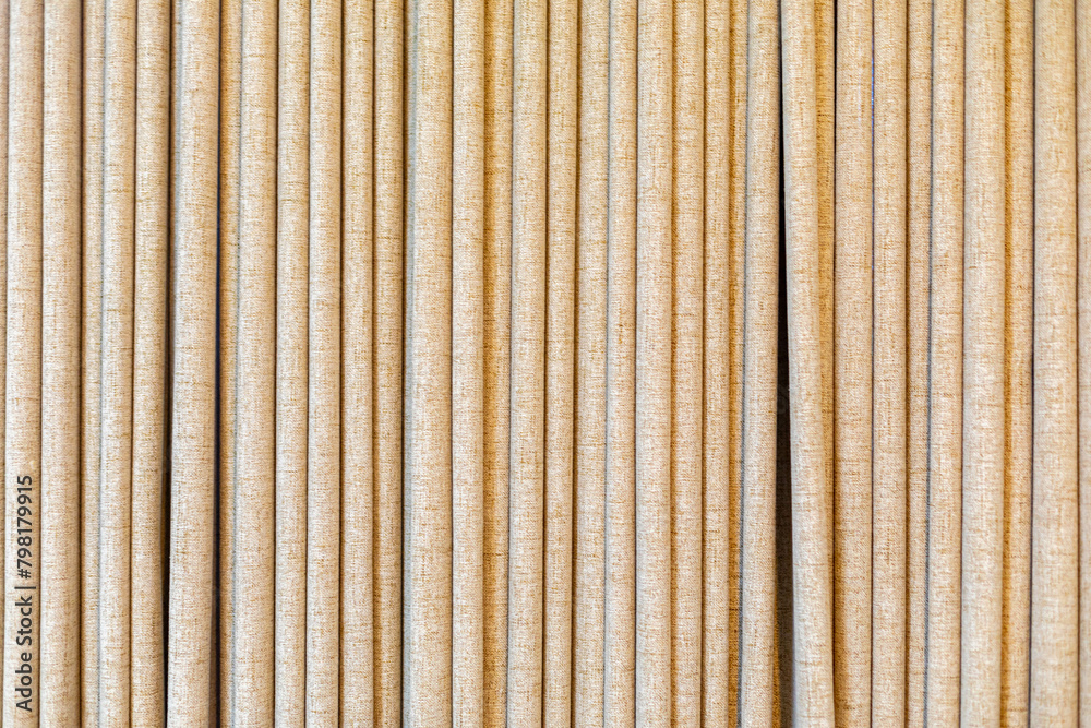Full frame beige linen curtain Full frame beige linen curtain
