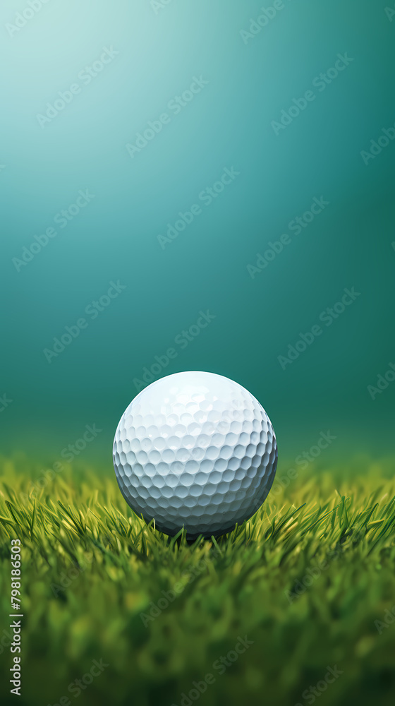 Fototapeta premium golf ball on green grass