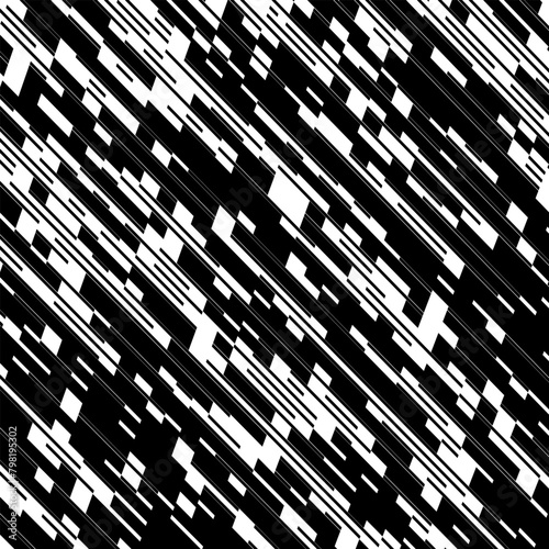 Dispersed background. Disintegration pixel effect illustration. Vector rectangle elements. Disappear transform rectangle texture. Dissolved filled square. Vector graphic