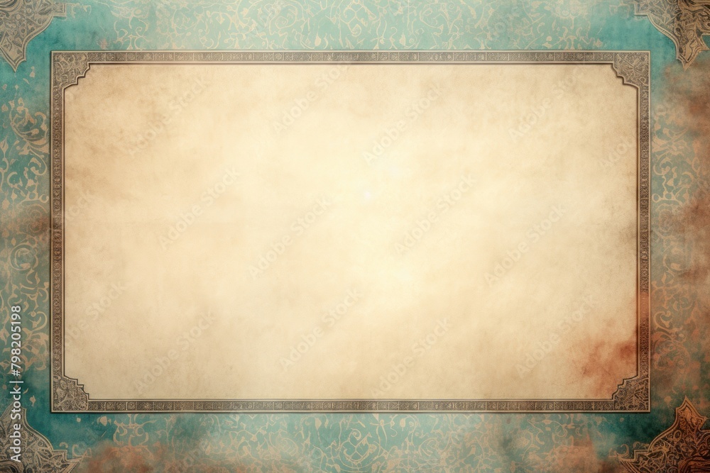 Fototapeta premium Islamic frame simple style paper backgrounds texture.